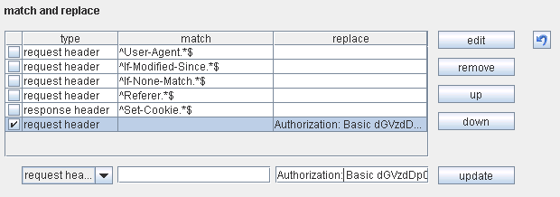 Burp Proxy Settings